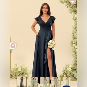 Navy Blue formal maxi dress. Women’s size 8. Never worn, new with tags.